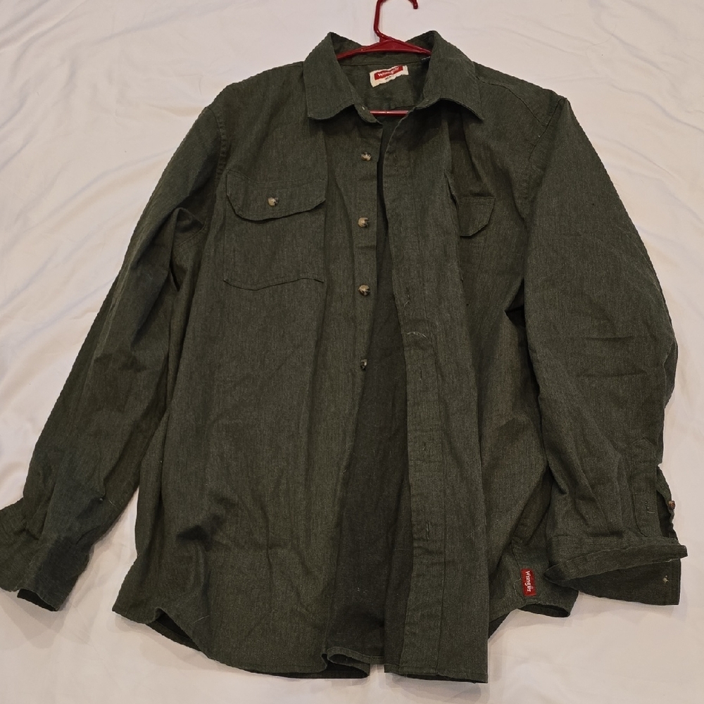 Wrangler Dark Green Button Shirt